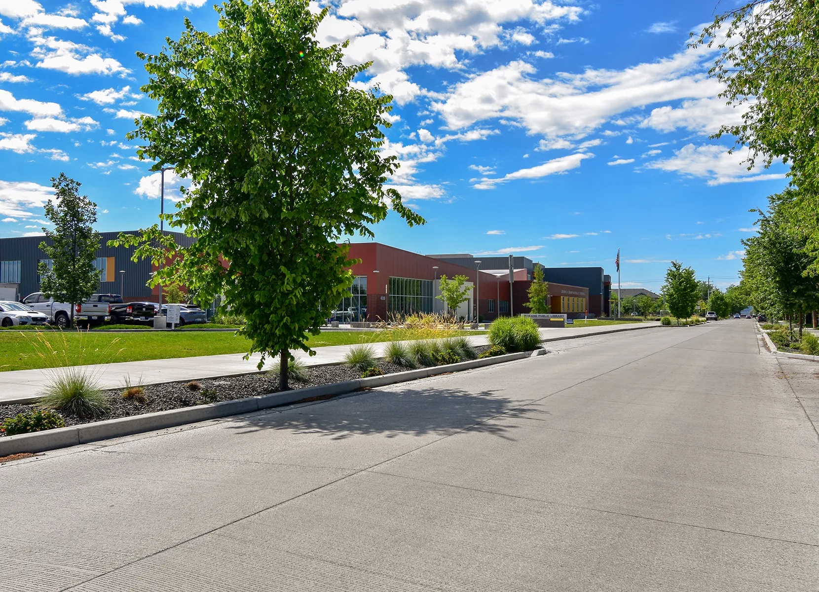 N Cook Street at Shaw Middle School, Spokane