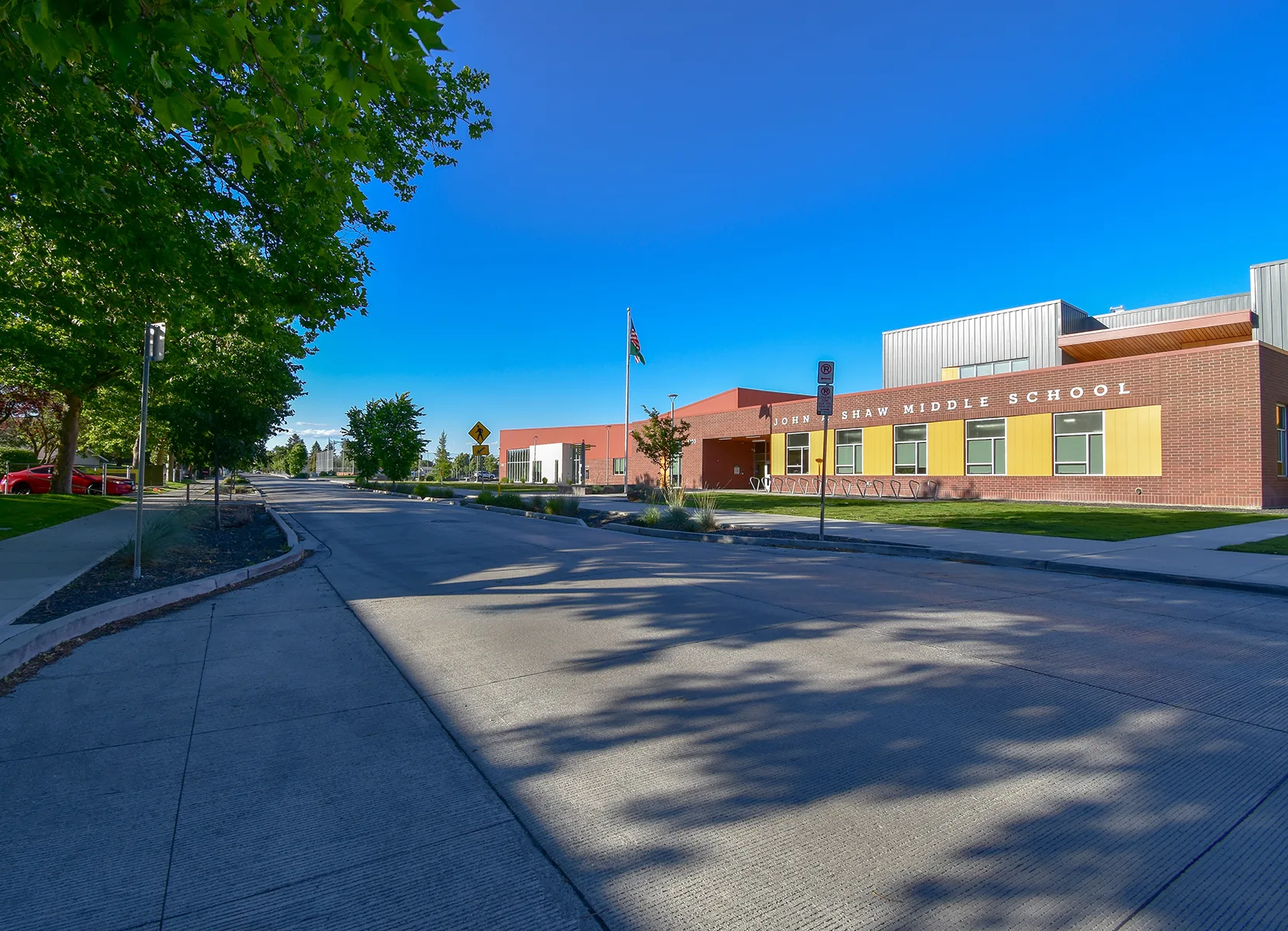 N Cook Street at Shaw Middle School, Spokane